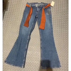 Y2k Allen By ABS Jeans Nwt denim vintage with belt boho flare stretch fall vtg